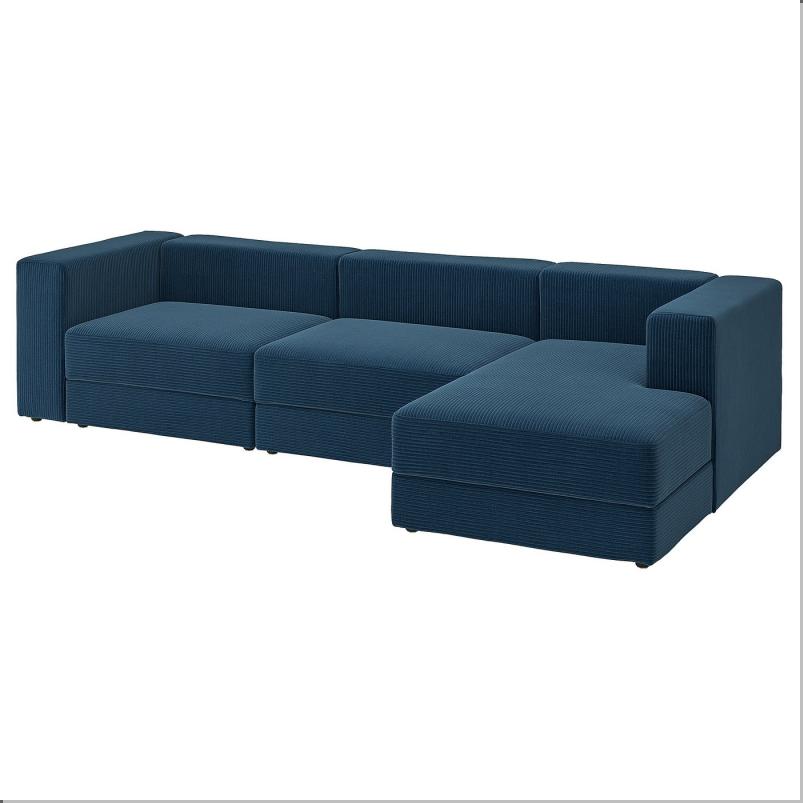 JATTEBO イェッテボ 4人掛けモジュールソファ 寝椅子付き - 右/サムサーラ ダークブルー