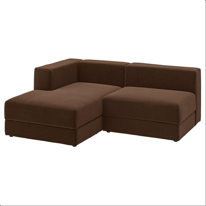 JATTEBO イェッテボ 2.5人掛けモジュールソファ 寝椅子付き - 左/サムサーラ ダークブラウン
