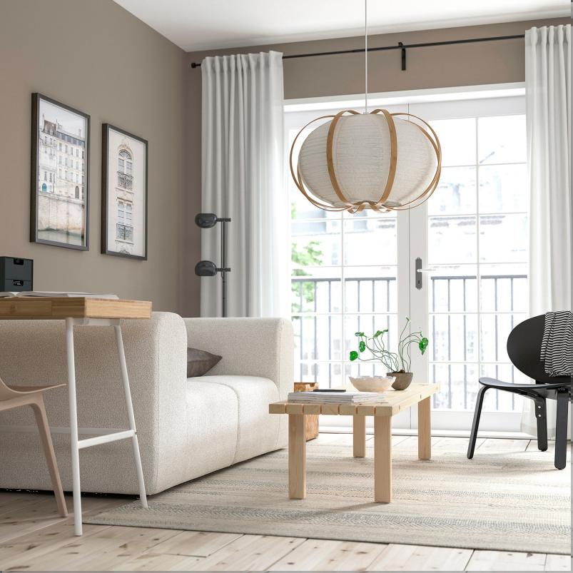 TAGGTOFS タッグトフス / HAVSDJUP ハーヴスユープ ペンダントランプ - ホワイト 竹 67cm