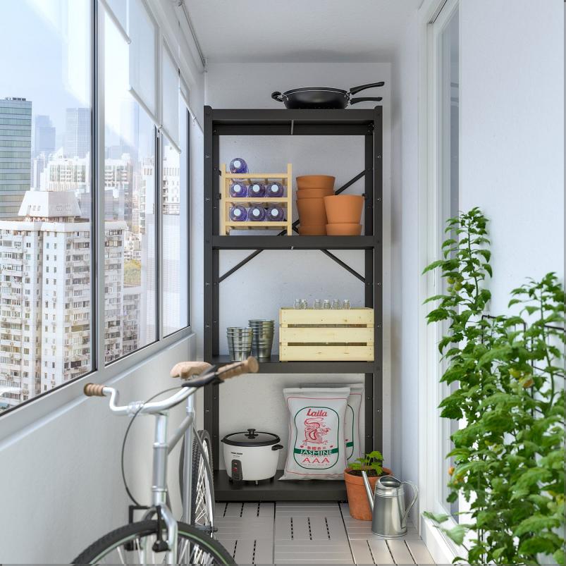 BROR ブロール シェルフユニット - ブラック 85x40x190cm