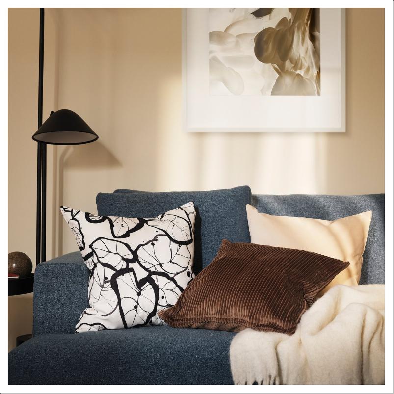 UPPAKRA ウッポークラ 3人掛けモジュールソファ - アクスヴァラ ダークグレーブルー