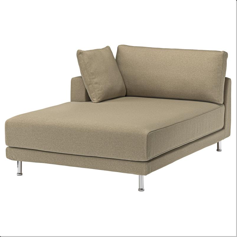 UPPAKRA ウッポークラ 寝椅子モジュール - アームレスト付き 左/ヨハネスホブ ブラウンベージュ