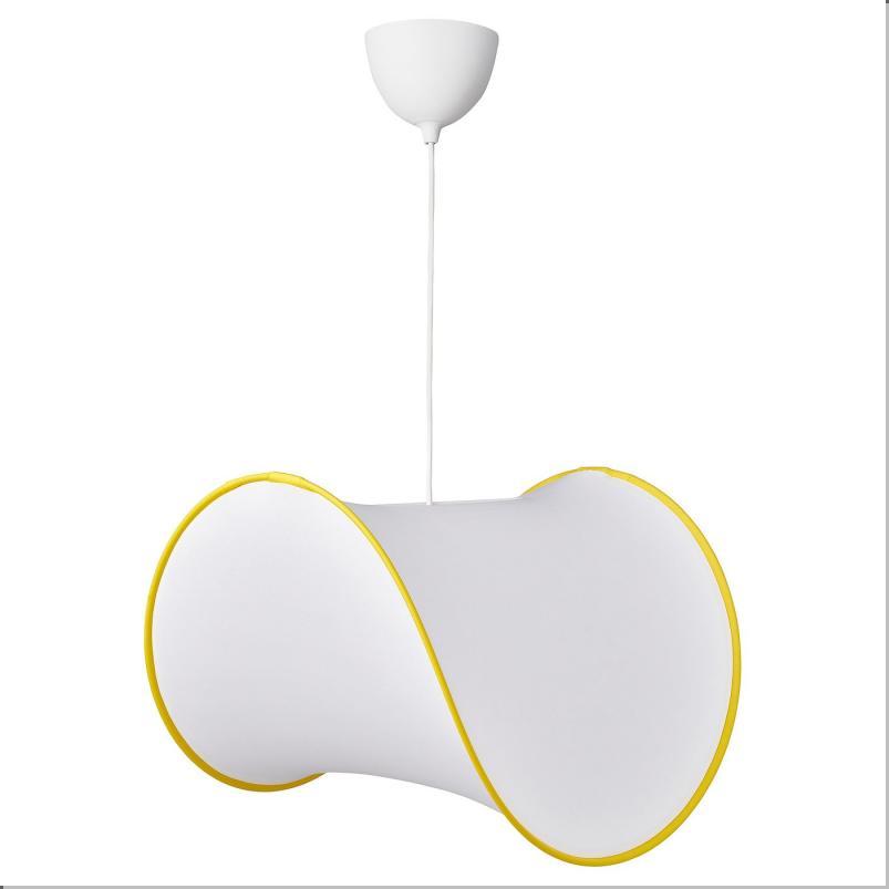 GREJSIMOJS グレイシモイス / HAVSDJUP ハーヴスユープ ペンダントランプ - ホワイト/イエロー 45cm