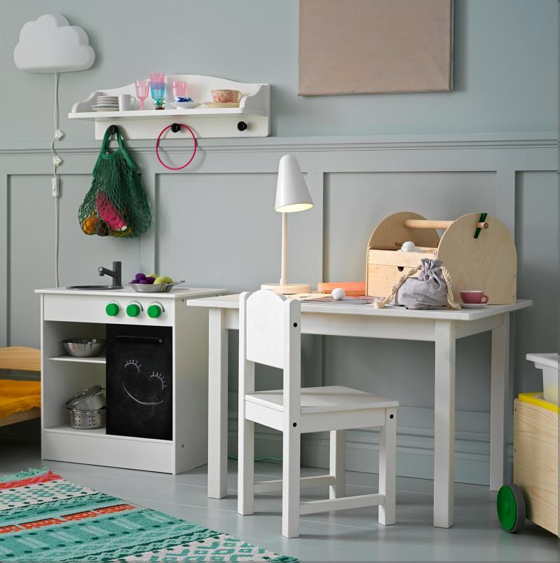 SUNDVIK スンドヴィーク 子ども用テーブル - ホワイト 76x50cm