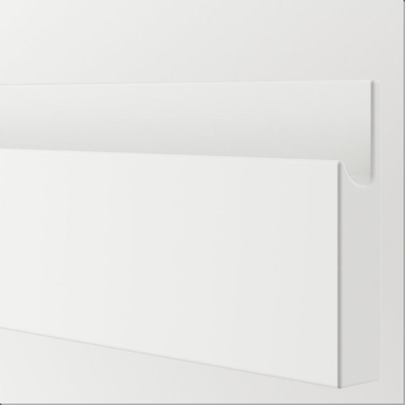 VOXTORP ヴォックストルプ 引き出し前部 - マットホワイト 80x10cm