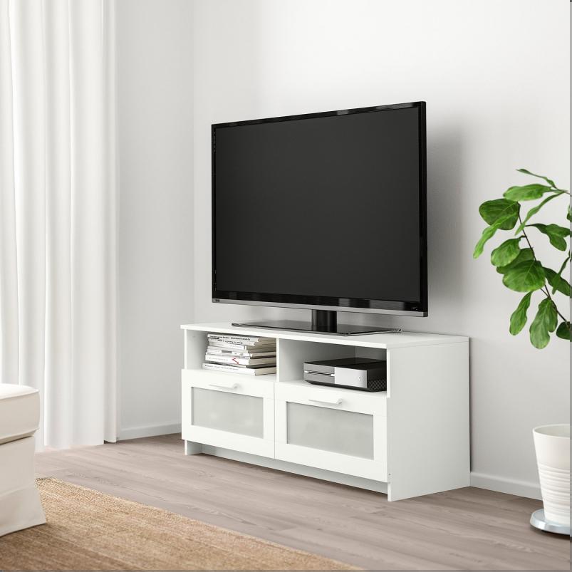 BRIMNES ブリムネス テレビ台 - ホワイト 120x41x53cm