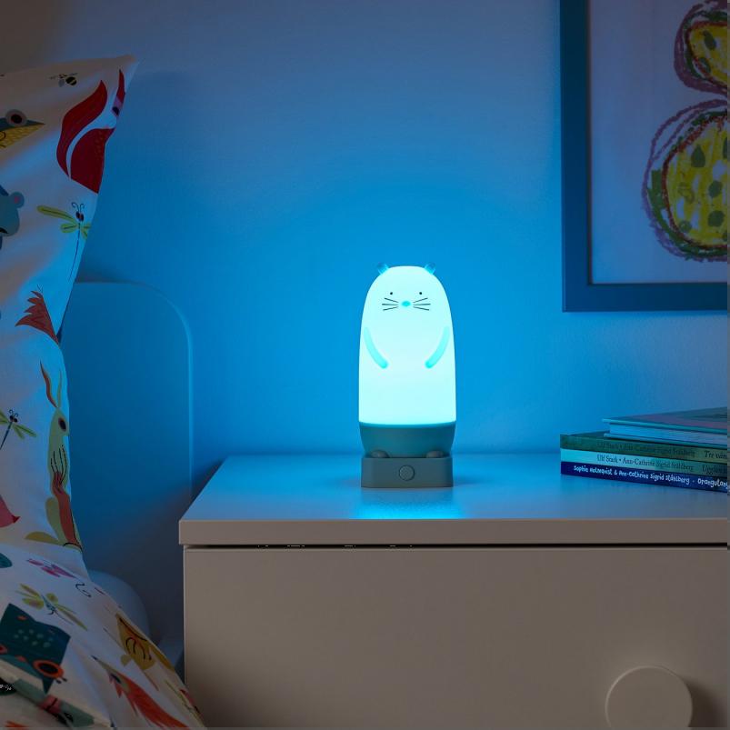 SPIKEN スピケン LEDナイトライト - カワウソ 電池式/マルチカラー 15cm