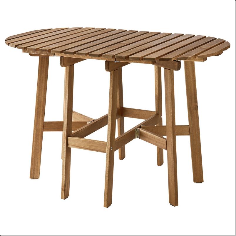 ASKHOLMEN アスクホルメン ゲートレッグテーブル 屋外用 - ダークブラウン