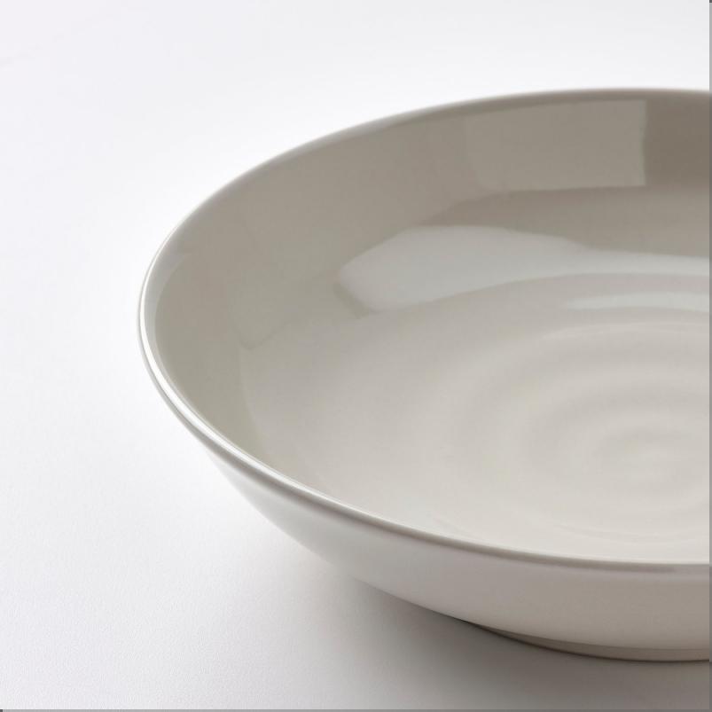SANDSKADDA サンドシェーッダ 深皿 - ライトグレーベージュ 21cm