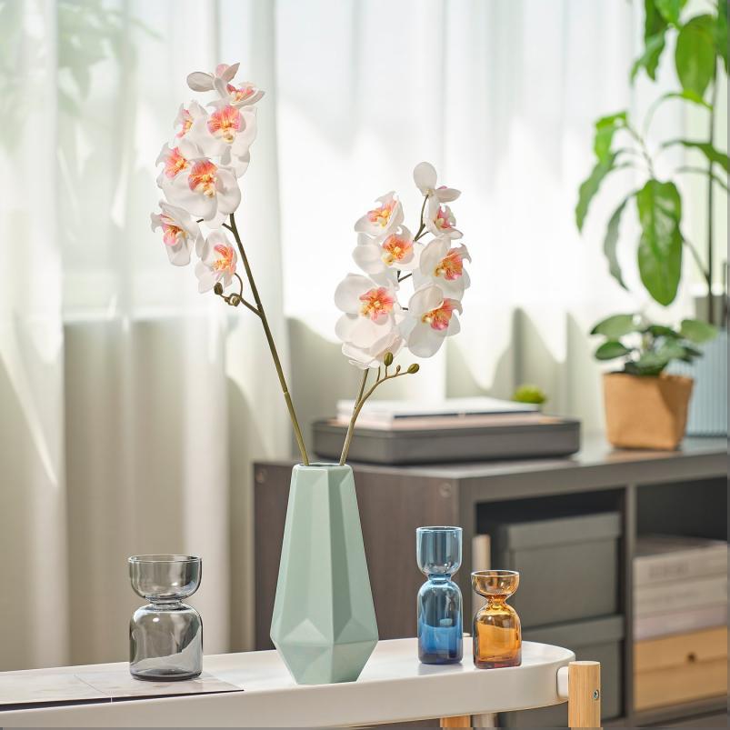 SMYCKA スミッカ 造花 - 室内/屋外用/Orchid ホワイト 60cm