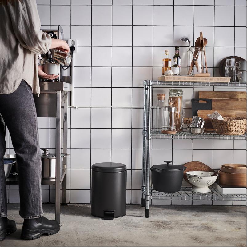 STENTRAPPA ステントラッパ ペダル式ゴミ箱 - チャコール 9L