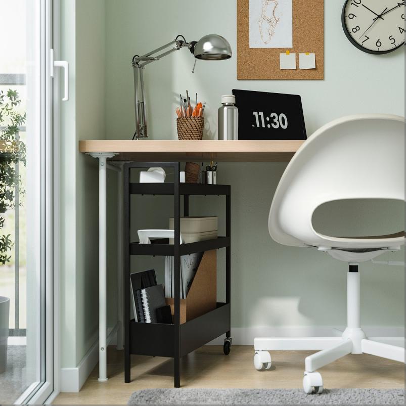 NISSAFORS ニッサフォース ワゴン - ブラック 50.5x19x67 cm