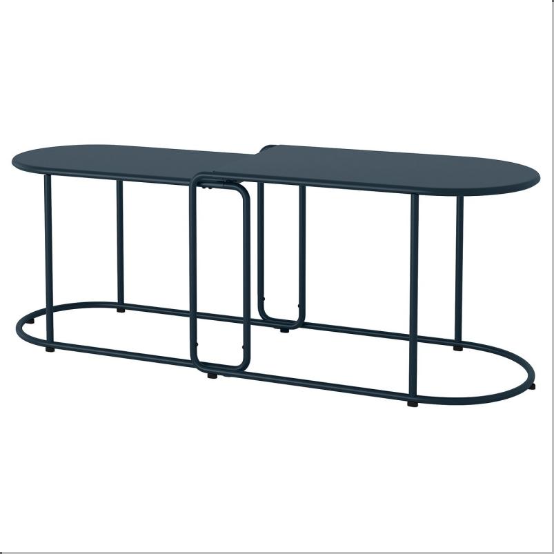 GRYTSHOLM グリツホルム ネストテーブル2点セット - 屋外用/ブラックブルー