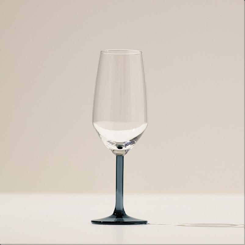 RODRAKA ロードレーカ シャンパングラス - ブルーグレー/クリアガラス 25cl