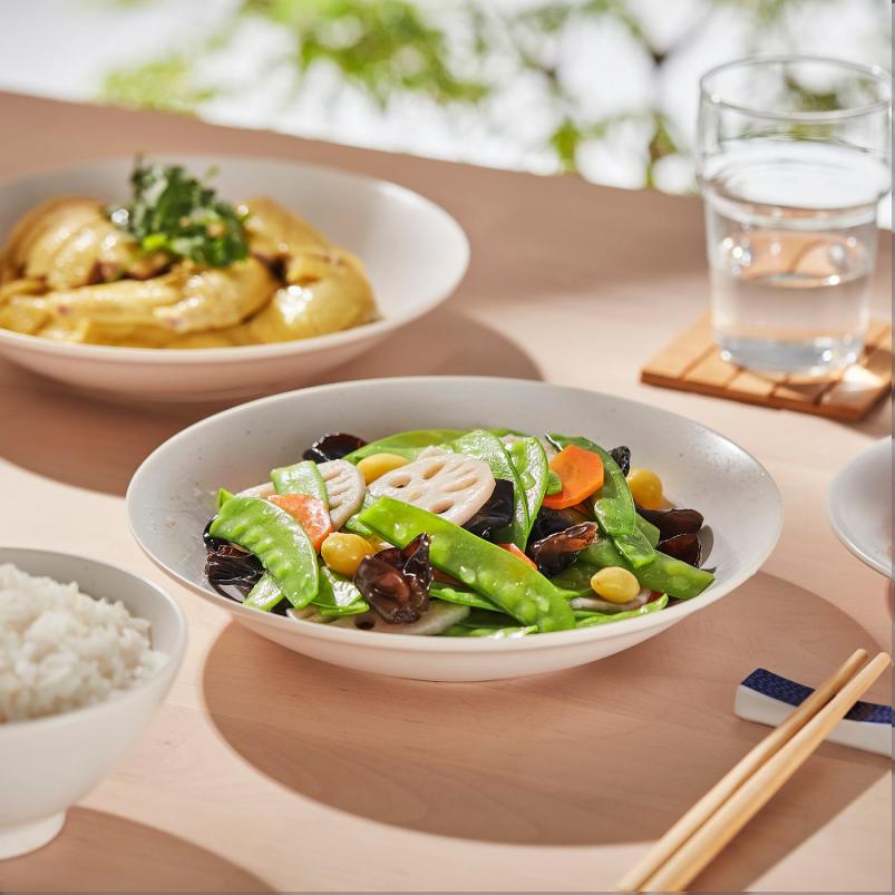 HARMYNTA ハルミンタ 深皿 - ホワイト 22cm