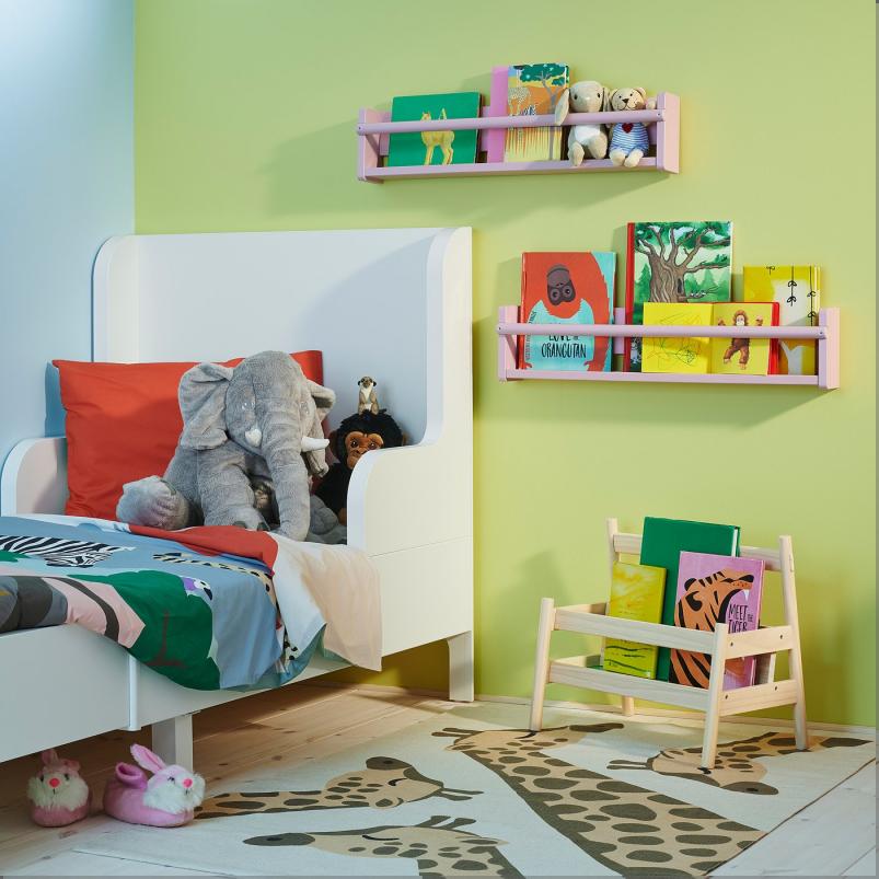 FLISAT フリサット ウォール収納 - ペールピンク 70x9x16 cm