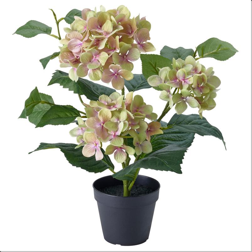 FEJKA フェイカ 人工観葉植物 - 室内/屋外用/アジサイ ホワイト 12cm