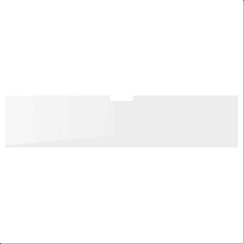 BESTA ベストー テレビ用トップパネル - ガラス/ホワイト 180x40cm