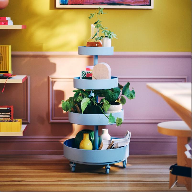 IKEA PS 2026 ワゴン - ブルー 89x48cm