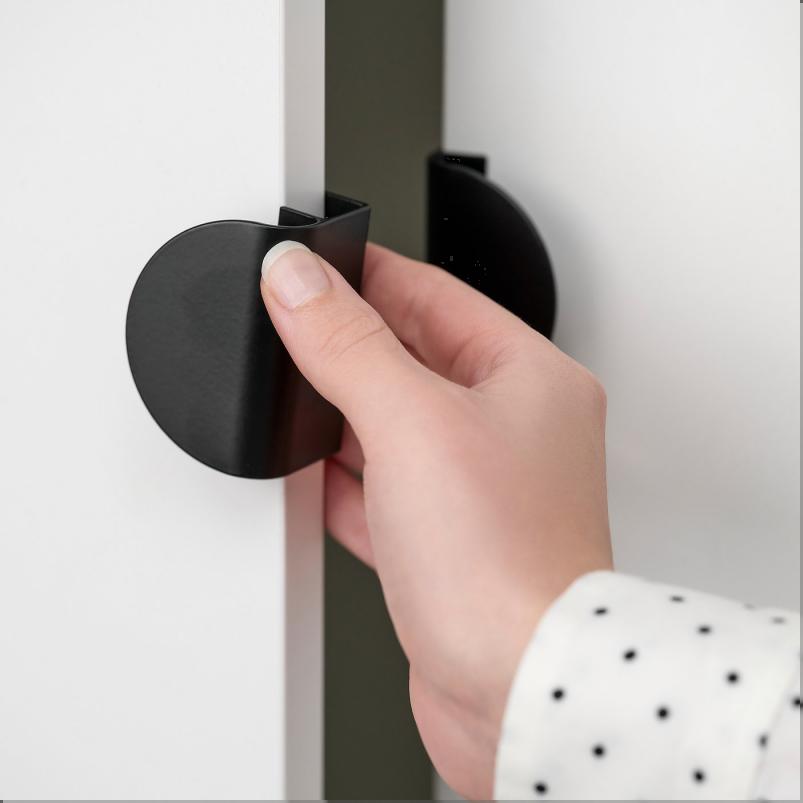 LATMASK ラトマスク 取っ手 クリップ式 - ブラック 60mm 2ピース