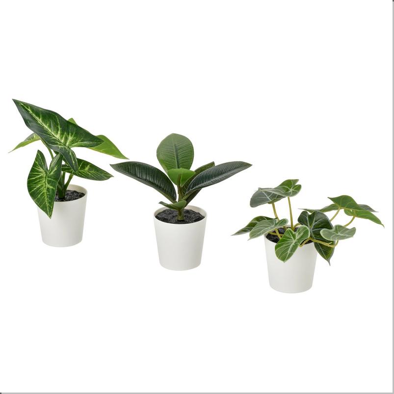 FEJKA フェイカ 人工観葉植物3点セット - 室内/屋外用 リーフ