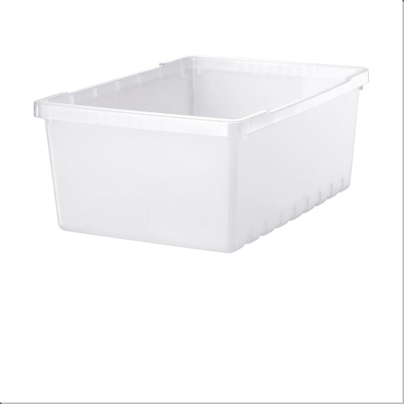 UPPSNOFSAD ウップスノフサド 収納ボックス - 透明ホワイト 35x25x14cm/9L