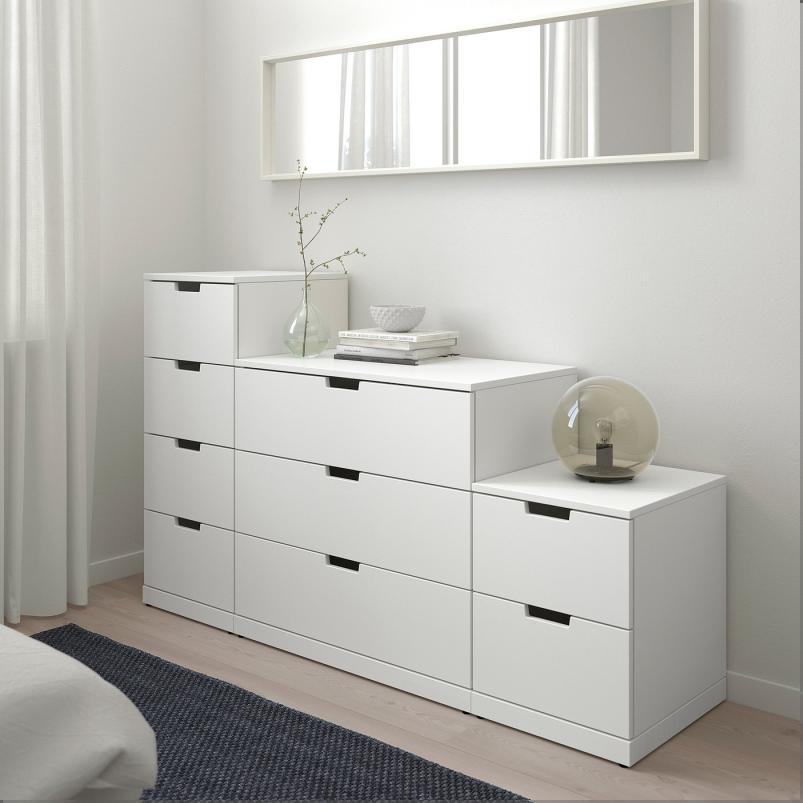 NORDLI ノールドリ チェスト（引き出し×9） - ホワイト 160x99cm