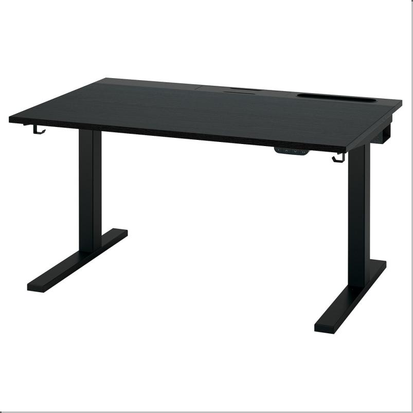 MITTZON ミッツォーン デスク 昇降式 - 100V ブラックステインアッシュ材突き板/ブラック 120x80cm