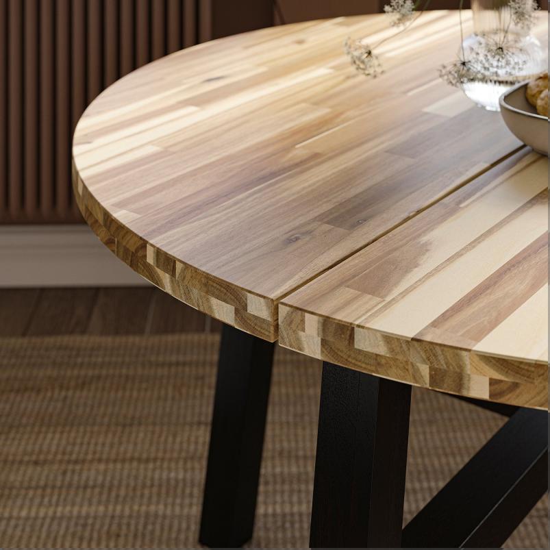 SKOGSTA スコグスタ / SKOGSTA スコグスタ テーブル＆チェア4脚 - アカシア材/ブラック 120cm