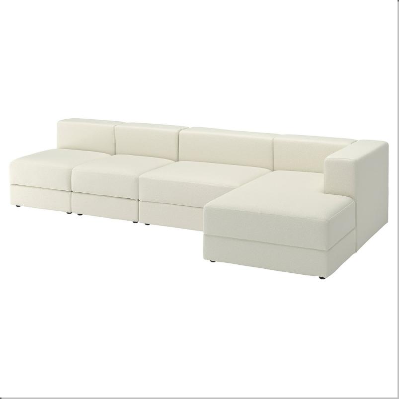 JATTEBO イェッテボ 4.5人掛けモジュールソファ 寝椅子付き - 右/アクスヴァラ オフホワイト