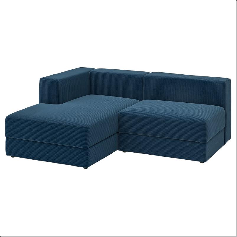 JATTEBO イェッテボ 2.5人掛けモジュールソファ 寝椅子付き - 左/サムサーラ ダークブルー