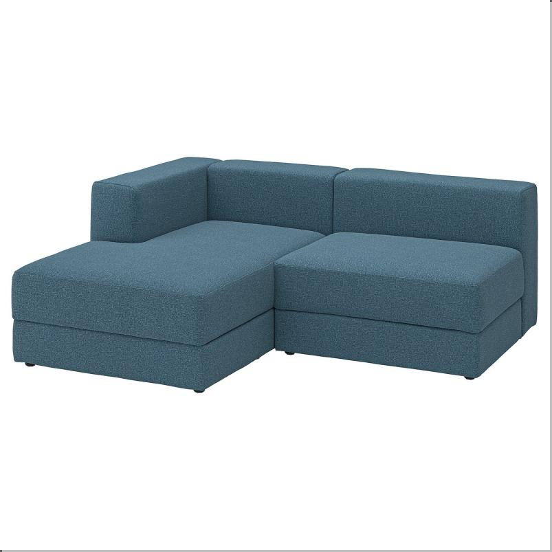 JATTEBO イェッテボ 2.5人掛けモジュールソファ 寝椅子付き - 左/アクスヴァラ ダークグレーブルー