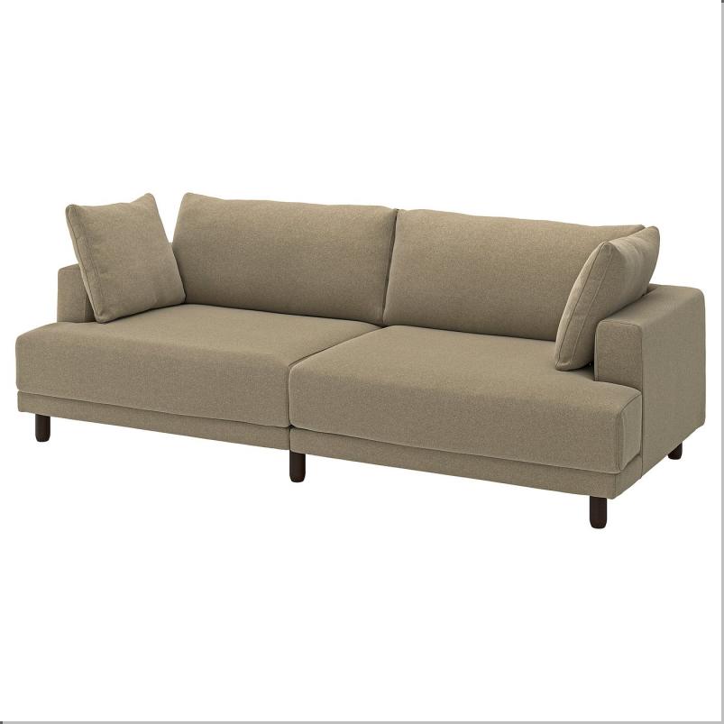 UPPAKRA ウッポークラ 3人掛けモジュールソファ - ヨハネスホブ ブラウンベージュ