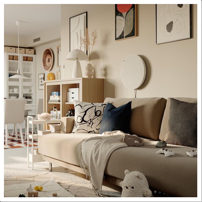 UPPAKRA ウッポークラ 3人掛けモジュールソファ - サムサーラ グレーベージュ